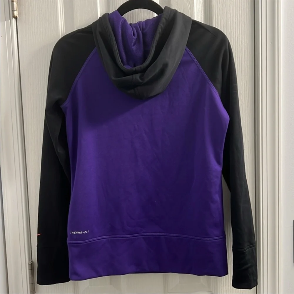 Nike therma fit hoodie warm sweatshirt purple/hot pink/black - Picture 6 of 6